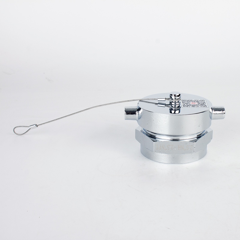 美式水消防接口  (含闷盖）NH2.5" Female NPT + 盖子 BR 铜镀铬